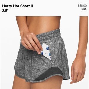 Brand new lululemon hotty hot short with tags